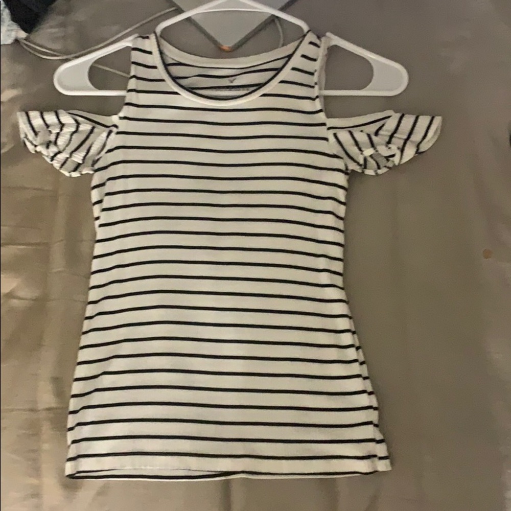 stripped off the shoulder top
